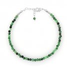 Ruby Zoisite Round 3mm Faceted beads adjustable stacking bracelet | STK-5382