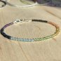 7 Stone Chakra Round 2mm Smooth beads adjustable stacking bracelet | STK-0009