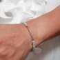 Amazonite Jade Round 4mm Smooth beads adjustable stacking bracelet | STK-0125