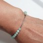Amazonite Jade Round 4mm Smooth beads adjustable stacking bracelet | STK-0125