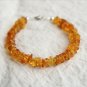 Amber Nugget Chips 5-7mm Smooth beads adjustable stacking bracelet | STK-0141
