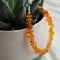 Amber Nugget Chips 5-7mm Smooth beads adjustable stacking bracelet | STK-0141