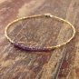 Amethyst Rondelle 2.5mm Faceted beads adjustable stacking bracelet | STK-0151