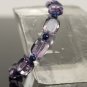 Amethyst Baguette 6x8mm Faceted beads adjustable stacking bracelet | STK-0208