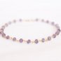 Amethyst Rondelle 2-3mm Faceted beads adjustable stacking bracelet | STK-0289