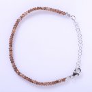 Andalusite Rondelle 3mm Faceted beads adjustable stacking bracelet | STK-0548