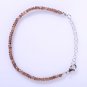 Andalusite Rondelle 3mm Faceted beads adjustable stacking bracelet | STK-0548
