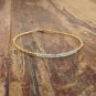 Aquamarine Rondelle 2mm Faceted beads adjustable stacking bracelet | STK-0713