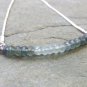 Aquamarine Rondelle 4mm Faceted beads adjustable stacking bracelet | STK-0759