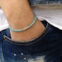 Blue Cat'S Eye Round 3mm Smooth beads adjustable stacking bracelet | STK-1548