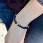 Blue Sandstone Round 8mm Smooth beads adjustable stacking bracelet | STK-1639