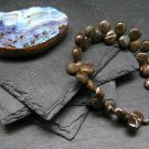 Boulder Opal Pear 8-10mm Smooth beads adjustable stacking bracelet | STK-1780