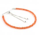 Carnelian Round 3-3.5mm Faceted beads adjustable stacking bracelet | STK-1829