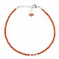 Carnelian Round 2-2.5mm Faceted beads adjustable stacking bracelet | STK-1890
