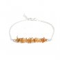 Citrine Uncut Chips 3-5mm Rough beads adjustable stacking bracelet | STK-2183