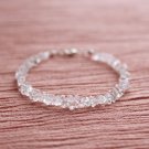 Clear Quartz Fancy 2-3mm Smooth beads adjustable stacking bracelet | STK-2282