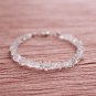 Clear Quartz Fancy 2-3mm Smooth beads adjustable stacking bracelet | STK-2282