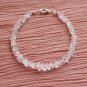 Clear Quartz Fancy 2-3mm Smooth beads adjustable stacking bracelet | STK-2282