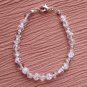 Clear Quartz Round 4mm Smoothh beads adjustable stacking bracelet | STK-2283