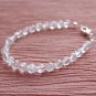 Clear Quartz Round 4mm Smoothh beads adjustable stacking bracelet | STK-2283