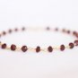 Garnet Rondelle 3-3.5mm Faceted beads adjustable stacking bracelet | STK-2993