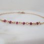 Garnet Rondelle 3-3.5mm Faceted beads adjustable stacking bracelet | STK-3016