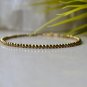 Gold Hematite Round 3mm Faceted beads adjustable stacking bracelet | STK-3223