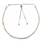 Golden Rutile Round 2mm Faceted beads adjustable stacking bracelet | STK-3244