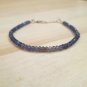 Iolite Rondelle 3-3.5mm Faceted beads adjustable stacking bracelet | STK-3706