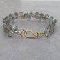Labradorite Heart 5x5mm Faceted beads adjustable stacking bracelet | STK-3854