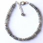 Labradorite Tyre 3-3.5mm Smooth beads adjustable stacking bracelet | STK-3882