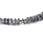 Labradorite Tyre 3-3.5mm Smooth beads adjustable stacking bracelet | STK-3882