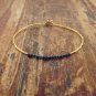 Lapis Lazuli Round 2.5mm Smooth beads adjustable stacking bracelet | STK-4215