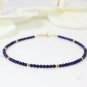 Lapis Lazuli Round 2.5mm Smooth beads adjustable stacking bracelet | STK-4301