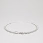 Blue Chalcedony Round 2mm Smooth beads adjustable stacking bracelet | STK-1555