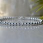 Blue Lace Agate Round 2mm Smooth beads adjustable stacking bracelet | STK-1625