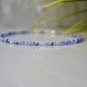 Blue Quartz Round 2-2.5mm Smooth beads adjustable stacking bracelet | STK-1635