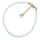 Blue Topaz Round 2-2.5mm Faceted beads adjustable stacking bracelet | STK-1745