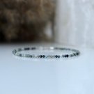 Blue Tourmaline Round 2mm Smooth beads adjustable stacking bracelet | STK-1768