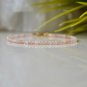 Brown Moonstone Round 2mm Smooth beads adjustable stacking bracelet | STK-1791