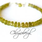 Chrysoberyl Rondelle 6mm Faceted beads adjustable stacking bracelet | STK-2019