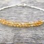 Citrine Rondelle 3.5-4mm Faceted beads adjustable stacking bracelet | STK-2157