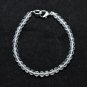 Crystal Quartz Round 4mm Faceted beads adjustable stacking bracelet | STK-2337