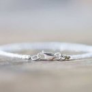 Crystal Quartz Round 2mm Faceted beads adjustable stacking bracelet | STK-2343