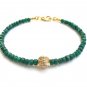 Emerald Rondelle 2.5-3mm Faceted beads adjustable stacking bracelet | STK-2438