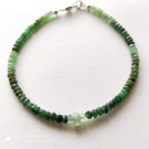 Emerald Rondelle 3-3.5mm Faceted beads adjustable stacking bracelet | STK-2502