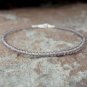 Gray Moonstone Round 2mm Faceted beads adjustable stacking bracelet | STK-3265