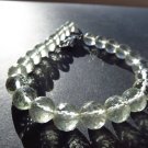 Green Amethyst Round 8mm Faceted beads adjustable stacking bracelet | STK-3274