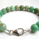 Green Turquoise Round 8mm Smooth beads adjustable stacking bracelet | STK-3452