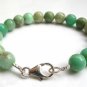 Green Turquoise Round 8mm Smooth beads adjustable stacking bracelet | STK-3452